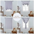 thumbnail image 2 of Haperlare 42"W x 63"L Tie Up Kitchen Curtains Farmhouse Buffalo Check Plaid Curtain Light Filtering Adjustable Tie Up Shades, Gray White, 1 Panel, 2 of 6