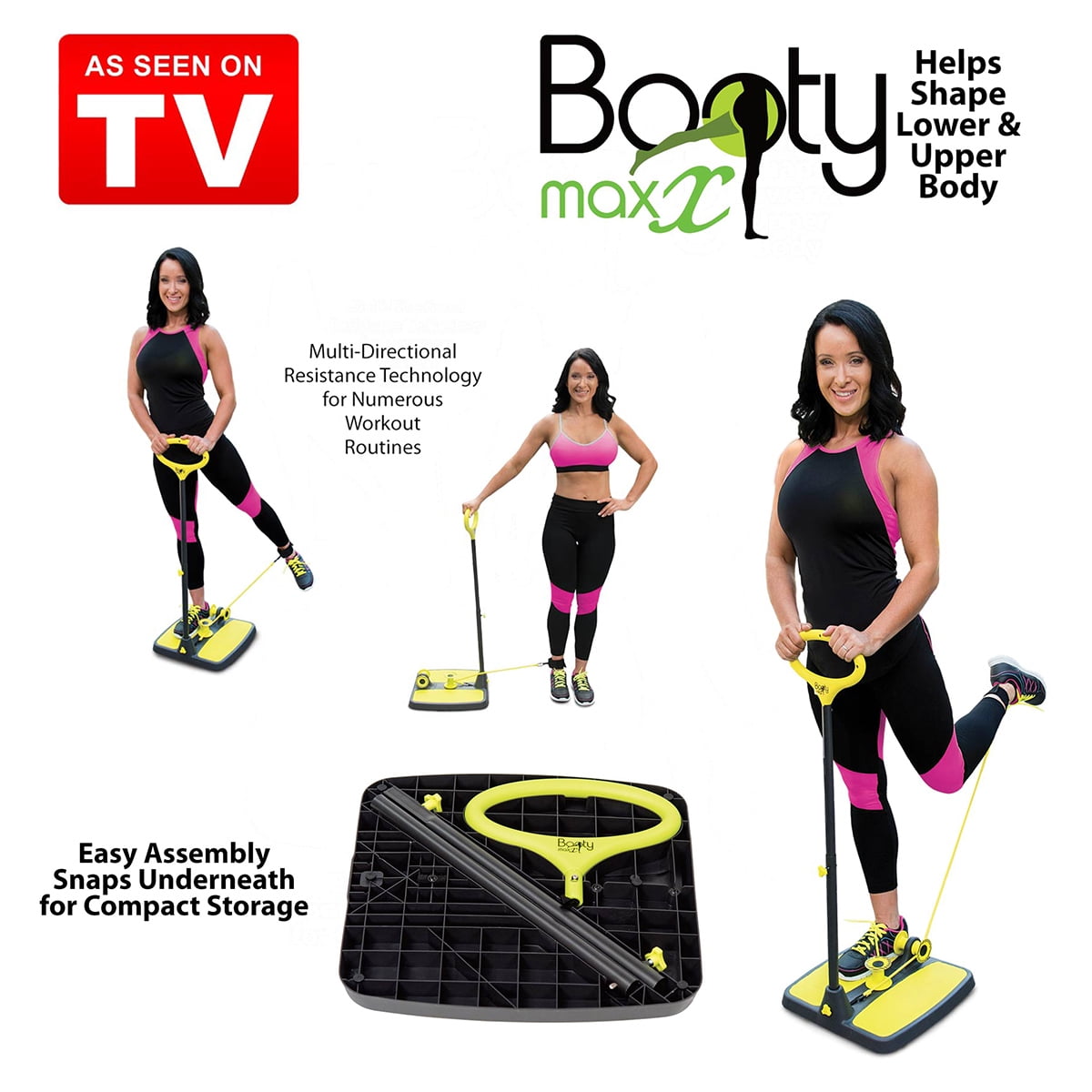 7 IN 1 BOOTY MAX EXERCISE MACHINE RESISTANCE BAND TRAINER WORKOUT FITNESS BODY 