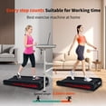 thumbnail image 3 of Walking Pad Treadmill with 7% Incline,Under Desk Portable Treadmill,2.55HP Compact Walking Machine with LED Display,220 lb Capacity for Home and Office, 3 of 8