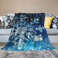 thumbnail image 2 of Shiartex Snowflake Throw Blanket for Couch Sofa Bed Office Travel Camping Lightweight Flannel Blanket All Seasons Super Soft 50x60in, 2 of 6