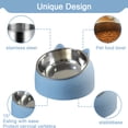 thumbnail image 3 of Cuenco de acero inoxidable para gatos y perros, con protección para las vértebras cervicales y boca oblicua, cuenco para comida para mascotas., 3 of 5