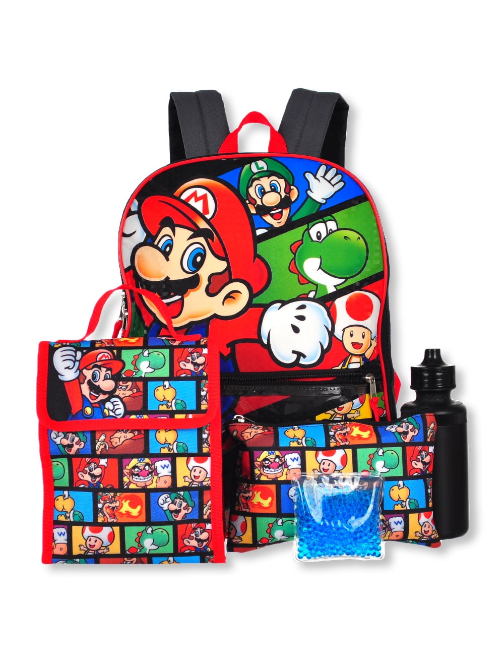 ~SUPER MARIO BROTHERS...NEW...5 PIECE BACK PACK TRAVEL BAG..8.99 