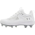 thumbnail image 3 of Under Armour Womens Glyde MT TPU Softball Cleats White | Metallic Silver Size 6, 3 of 4