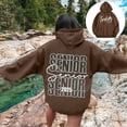 thumbnail image 1 of MKLEKYY Womens Knit Sweater Ms 2025 Graduation Season Style Letters Senior Mom Printed Hooded Sweater, 1 of 1