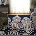 thumbnail image 2 of SAFAVIEH Soho Fulton Abstract Area Rug, Blue/Ivory, 7'6" x 9'6", 2 of 10