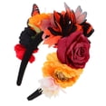 thumbnail image 1 of Diadema de mariposa con flores de carnaval, accesorio floral para festivales, disfraz de Halloween, elegante decoración para el cabello para mujeres, 1 of 7