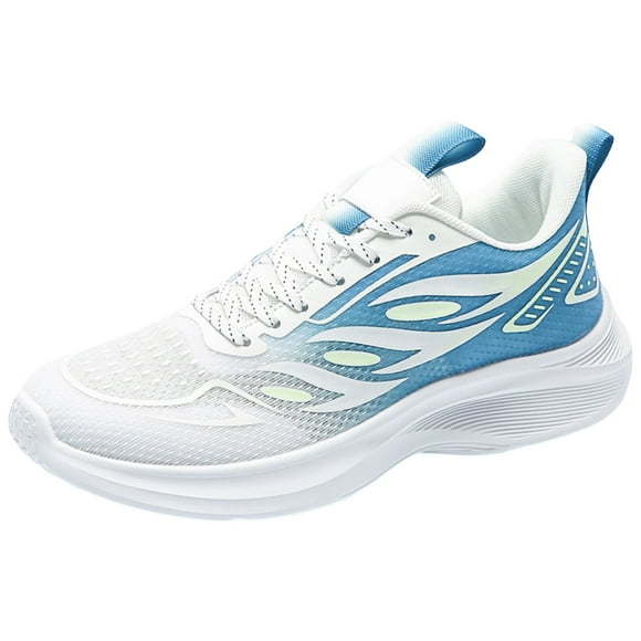 WEAIXIMIUNG Espadrilles Blanches pour Hommes Chaussures de Sport pour Hommes à la Mode Nouveau Motif Minimaliste à Blocs de Couleur en Maille Respirante Chaussures Confortables et Décontractées pour Toutes les Saisons