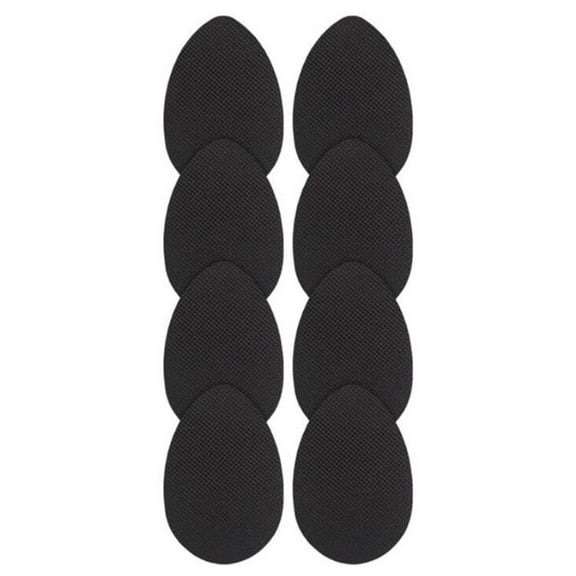 LHWEN Non-Slip Shoe Pads Adhesive Sole Protectors Anti-Slip Grips for High Heels Sandals Casual Shoes Silica Gel Shoe Stickers Black 8pcs