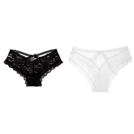 2-Pack Crochet Underwear Panty Out Lace Panties Hollow For Women Lace Up Women Lingerie Garter Womens Lingerie plus Size Leather Womens plus Size Garter Belt Lingerie Womens Nighties Pajamas