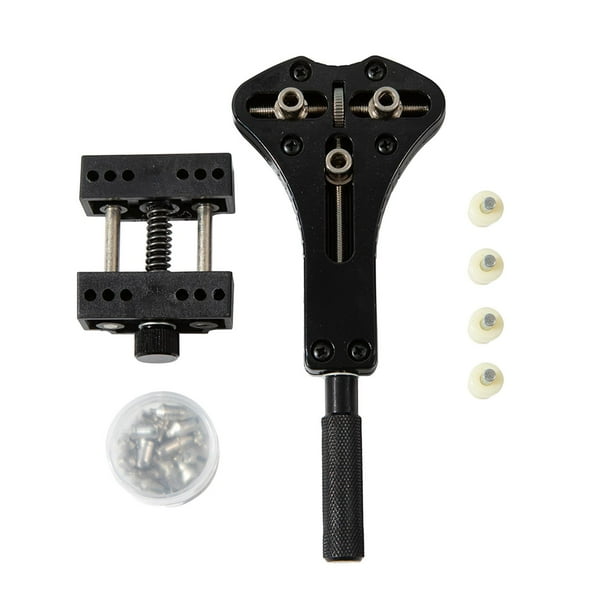 Herramienta para quitar parte trasera de reloj, herramienta de reparación de relojes, profesional, duradera, relojes electrónicos, llave de apertura , negro Yinane Reparación de relojes