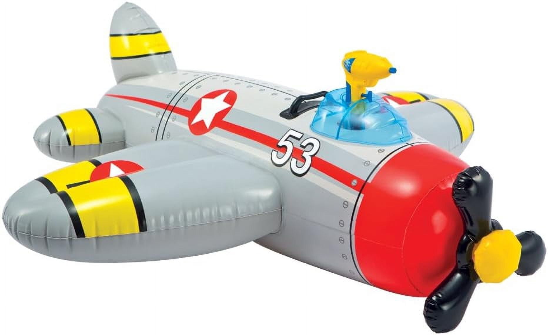 Intex 57536NP – Avión Acuático Hinchable Con Pistola De Agua – Ride-on Para Niños