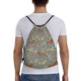 thumbnail image 2 of Drawstring Backpack - Dachshund Dog Puppy Bird Splash Proof Small Drawstring Gym Bag for Women Men, Cinch Sports String Bag Backpack for Travel Swimming Beach, 2 of 8