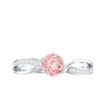 thumbnail image 5 of Rosec Jewels IGI Certified Lab Grown Pink Diamond Infinity Engagement Ring (1 Ct, Fancy Pink Color and VS1 Clarity) - Pink White Diamond Ring, 925 Sterling Silver, US 4.00, 5 of 9
