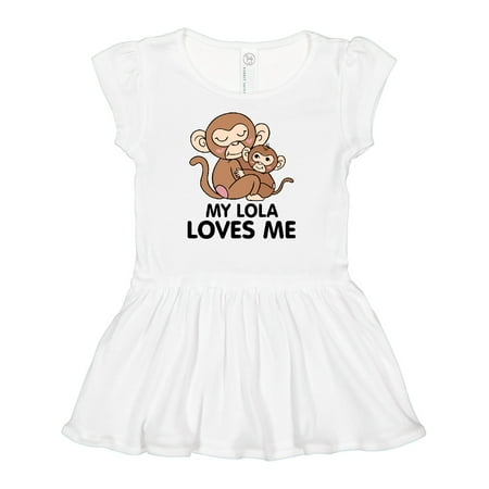 

Inktastic My Lola Loves Me Gift Baby Girl Dress
