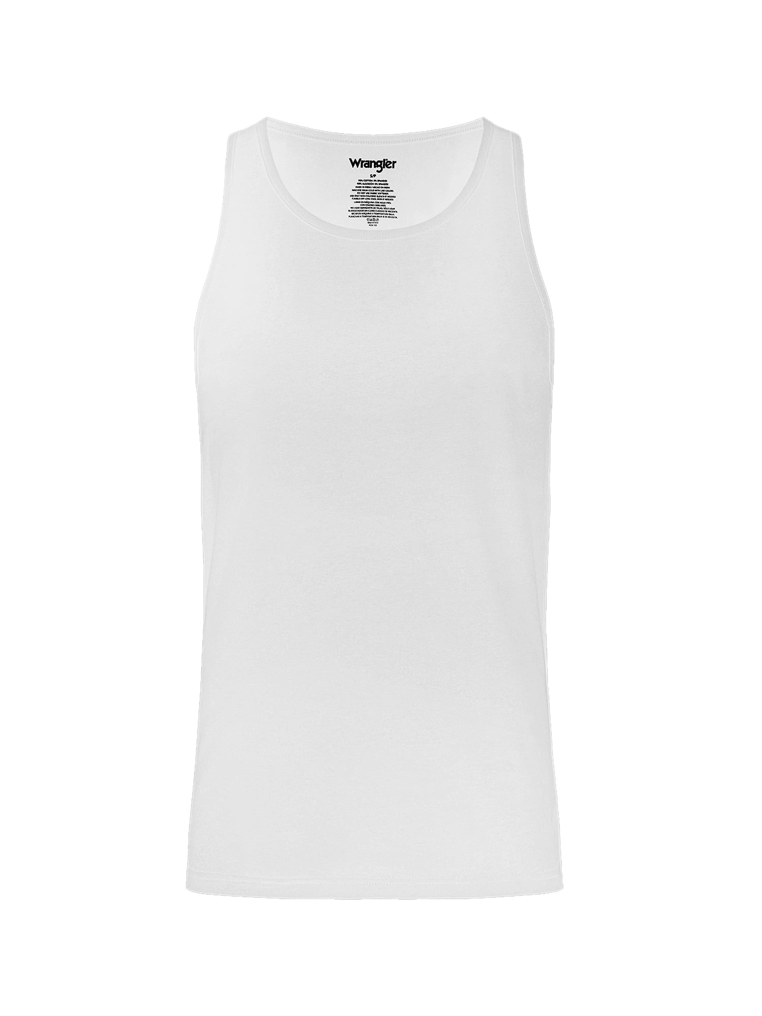 Wrangler Men’s Cotton Stretch Tank Top, Large, Black/Dark Olive/Bright White, 6-Pack