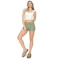 thumbnail image 4 of Cali1850 Women's Low Rise Cargo Stretch Fitted Shorts with Pockets and Buttons, 4 of 7