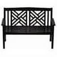 thumbnail image 2 of Achla Designs 4 ft. Black Fretwork Bench, 2 of 3
