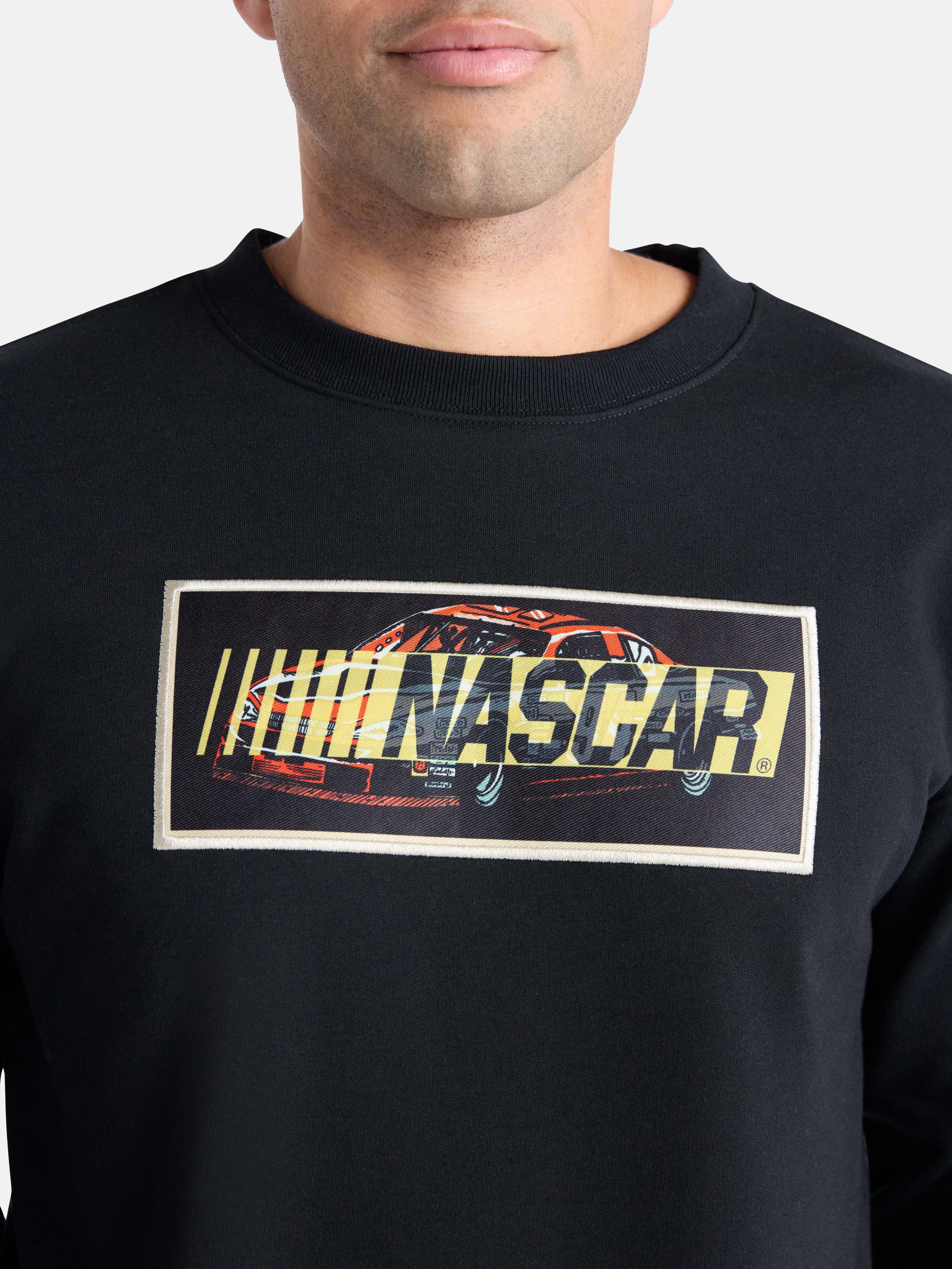NASCAR Men’s and Big Men's Graphic Sweatshirt with Patch, Sizes S-3XL