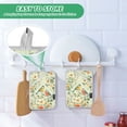 thumbnail image 4 of Yayeee Pot Holders Kitchen Heat Resistant with Pocket 7"x9.8" Cotton Oven Cooking Hot Pads, Green Floral Pattern, 4 of 7