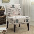 thumbnail image 1 of ACME Furniture Chaise d'Appoint en Tissu Reece Crème et Espresso, 1 of 2