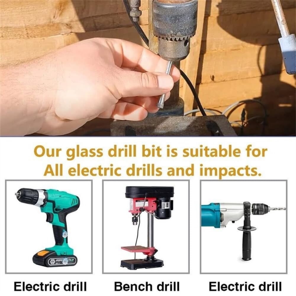 15 PCS Diamond Hole Saw Drill Bit Set 15 Sizes Nickel Plated Glass Drill Bits For Glass Ceramic Tile Bottles Block Jars And Fiberglass Ceramic Tiles