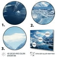thumbnail image 3 of Designart "Reflective Moments at the Glacial Glacier I" Landscapes Floater Framed Canvas Wall Art, 3 of 7
