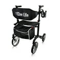 thumbnail image 1 of EZee Life Carbon Fiber Lightweight Rollator – 5.8 kg (13 lb) Ultra-Lightframe Mobility Walker with 10-in Front Swivel Wheels & Built-In Seat, 1 of 2
