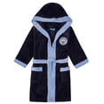 thumbnail image 2 of FeiKong Bata de baño con capucha para niño del Manchester City, forro polar, OFICIAL, para niños, fútbol, 2 of 5