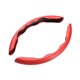 thumbnail image 2 of Funda de volante de fibra de carbono, ajuste universal, 38 cm, forro antideslizante estable. Rojo, 2 of 9