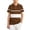 Brown, variant on Maqroz Boys Striped Shirts Short Sleeve Tops Kids Casual Collared Tees Button Down Activewear School Daily Playwear Golf Tennis Outfits Athletic Vacation Gear Size 5-15 Years