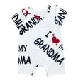 thumbnail image 5 of Rushawy Bodysuit Outfit Coverall Short Sleeve Jumpsuit with Letter Print Newborn Cartoon 18 to 24 Months, 5 of 9