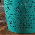 thumbnail image 5 of Apple Valley Indoor 12" Lace Cut Iron Side Table, Teal, 5 of 6