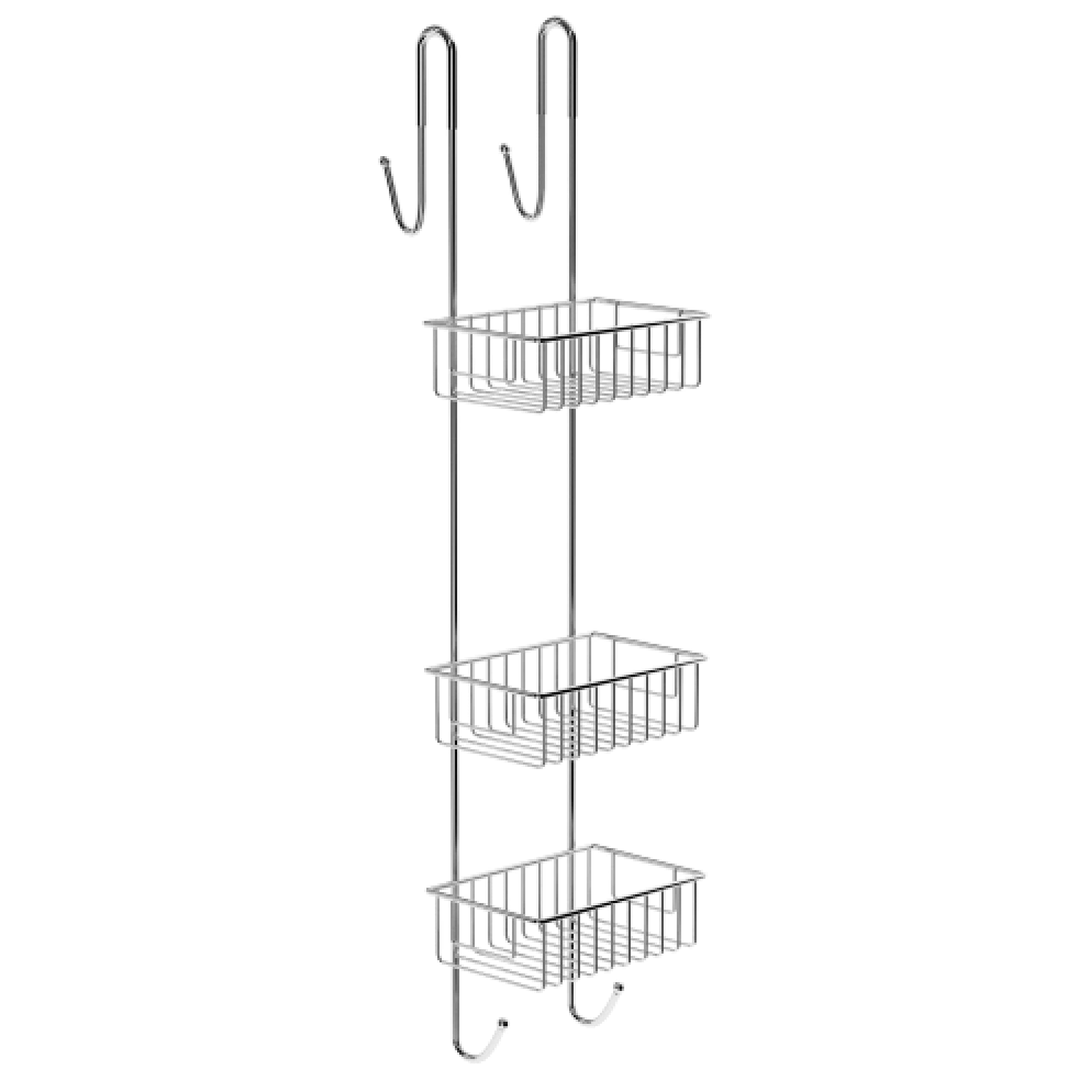Bamodi 3Tier Over Door Shower Caddy ChromePlated Hanging Shower