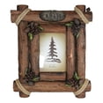 thumbnail image 3 of Rustic Western Autumn Fall Festive Pinecones With Wooden Log Picture Frame 5"X7", 3 of 6