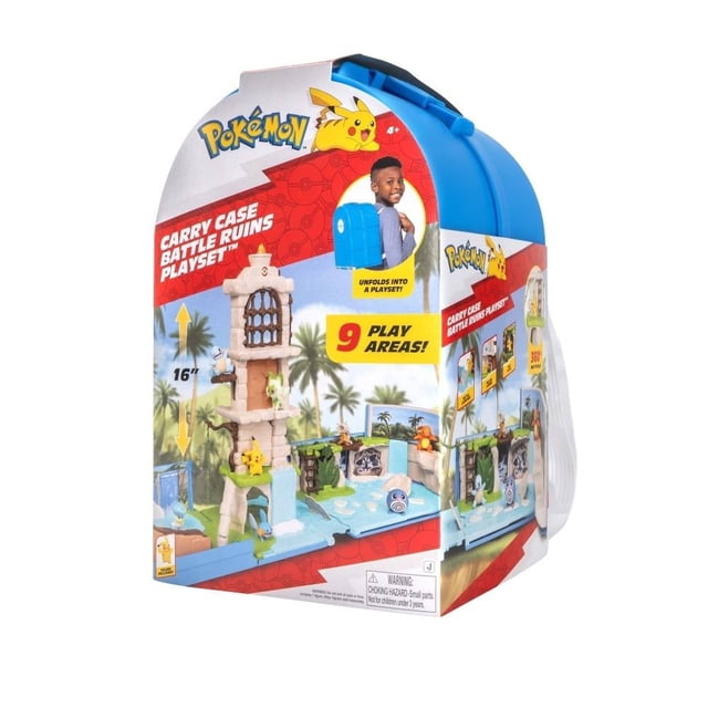 Set de juego Jazwares Pokemón Pikachu Carry Case Battle Ruins