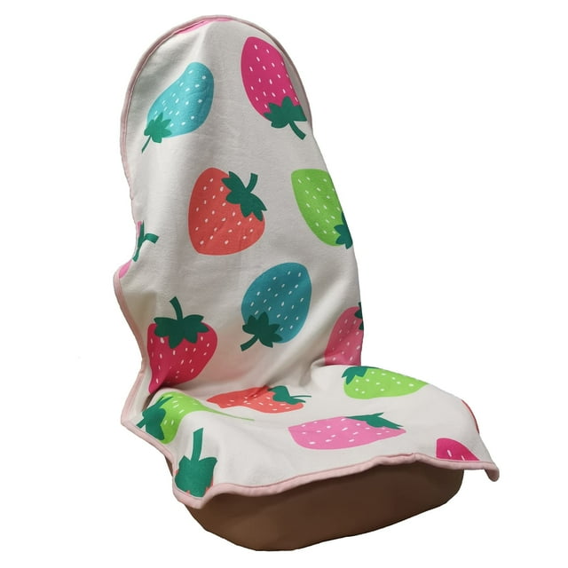 Funda de asiento de coche LoyaGour, impermeable, protectora contra el sudor, color fresa
