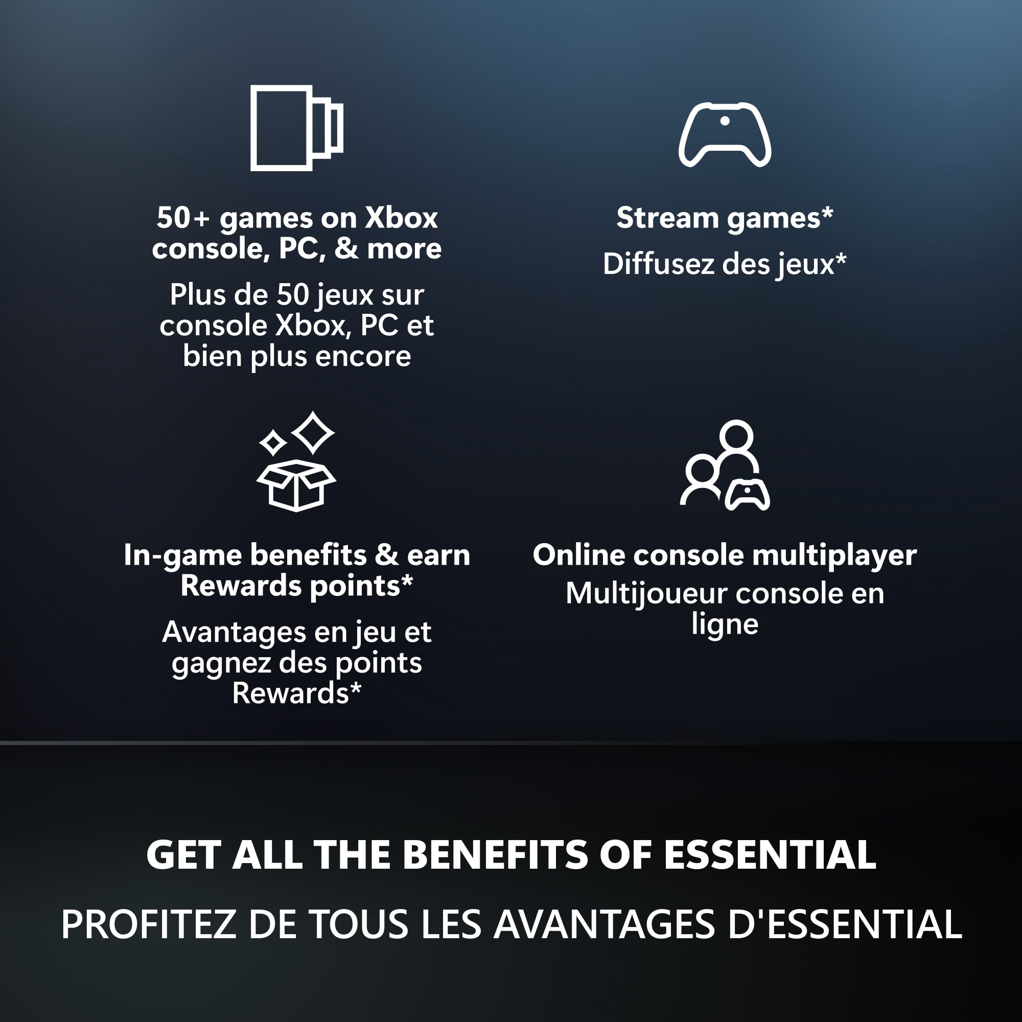 Xbox Game Pass Essential - Abonnement de mois - Xbox Series X|S