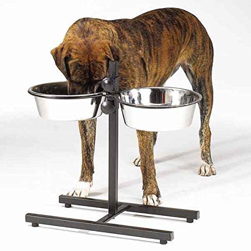 Gamelles pour Chien Surélevées et Réglables Qui Rendent l'Heure du Repas Plus Confortable (96 oz)