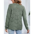 thumbnail image 4 of Fall Women's Crochet Cardigan Lightweight Kimono Long Sleeve Hollow Out Kint Outwear Sweater, 4 of 5