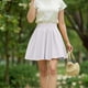 thumbnail image 5 of Faldas de Verano Cortas de la Mujer A-Línea Color Sólido Medio Mini Falda Casual Cintura Elástica, Faldas de Línea a para las Mujeres, 5 of 5