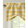thumbnail image 3 of Pastoral Style Sunflower Yellow Lattice Curtain Rod Pocket Short Curtains Home Decor Partition Cabinet Door Window Curtains, 3 of 6