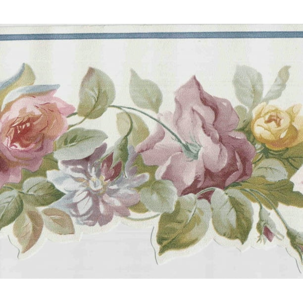 878224 Scalloped Floral Wallpaper Border PP76575dc