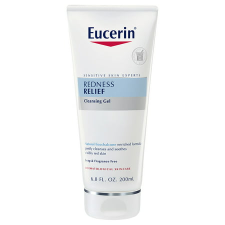 Eucerin Sensitive Skin Redness Relief Soothing Cleanser 6.8 fl. (Best Skincare To Reduce Redness)