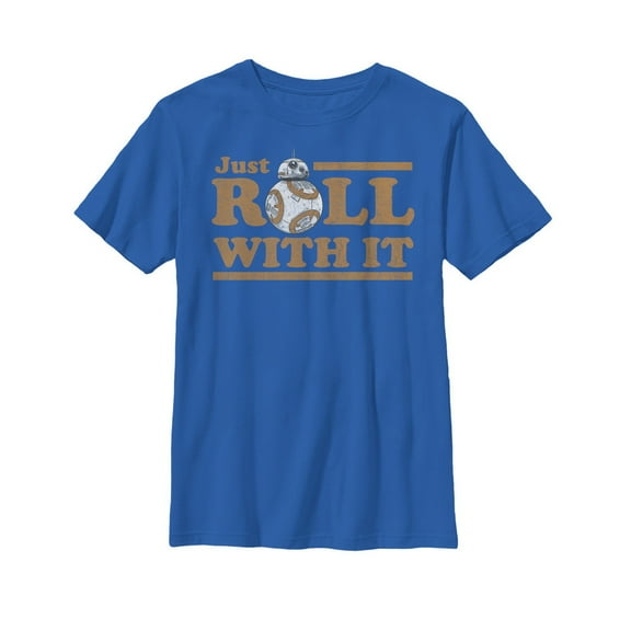 Boy's Star Wars The Last Jedi BB-8 Just Roll  Graphic Tee Royal Blue X Large