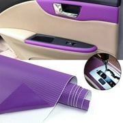 Car Purple Carbon Fiber Vinyl Wrap Sticker Interior Accessories Panel 50x12Inch