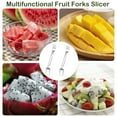 thumbnail image 4 of Watermelon Fork Slicer Cutter, Stainless Steel 2-in-1 Watermelon Fork Slicer, Portable Watermelon Fork Watermelon Cutter Slicer Tool Fruit Forks Slicer for Home Party Camping Kitchen Gadget（2PCS）, 4 of 7