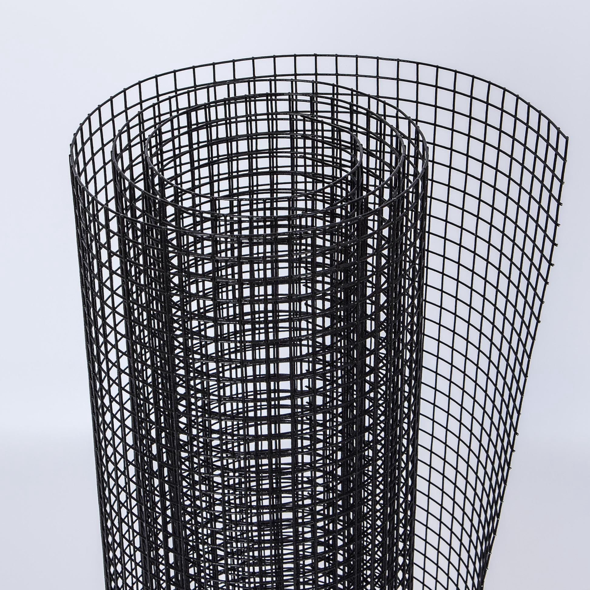 Black Hardware Cloth 5 ft × 100 ft, 19 Gauge 1/2 inch PVC Vinyl Coated Welded Wire Fence, Poultry Netting Chicken Coop Cover, Black