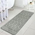 thumbnail image 6 of Bathroom Runner Rug 18x47 inch Long Boho Bath Mat Non-Slip Moroccan Farmhouse Gray Bath Rug Soft Velvet Machine Washable Bathroom Mats for Tub Sink Shower, 6 of 6