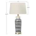 thumbnail image 2 of Ember Interiors Ceramic Table Lamp, Black and White Striped, 2 of 5