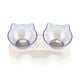 thumbnail image 3 of Tazón de Pet antideslizante 15° contenedor de agua potable inclinada con soporte elevado para proteger la columna vertebral 2 tazones de transparencia gris Advancent PT000726-04, 3 of 7